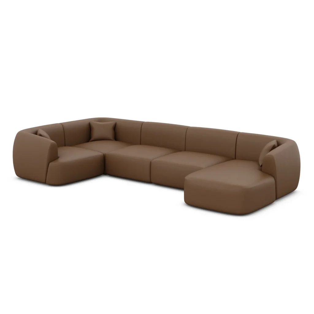 Echtleder U-Form XL Wohnlandschaft Elvira