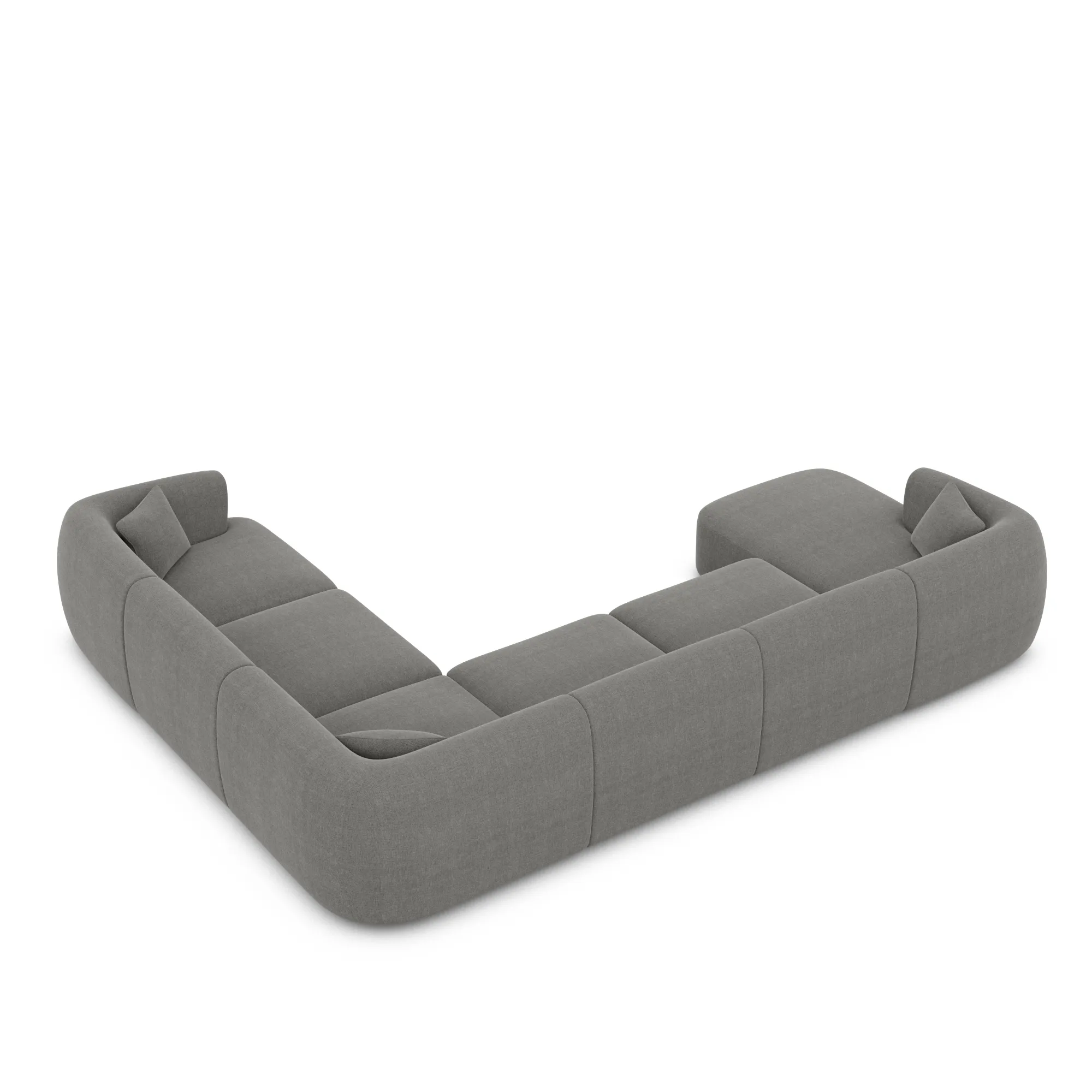 Strukturstoff U-Form XXL Wohnlandschaft Elvira