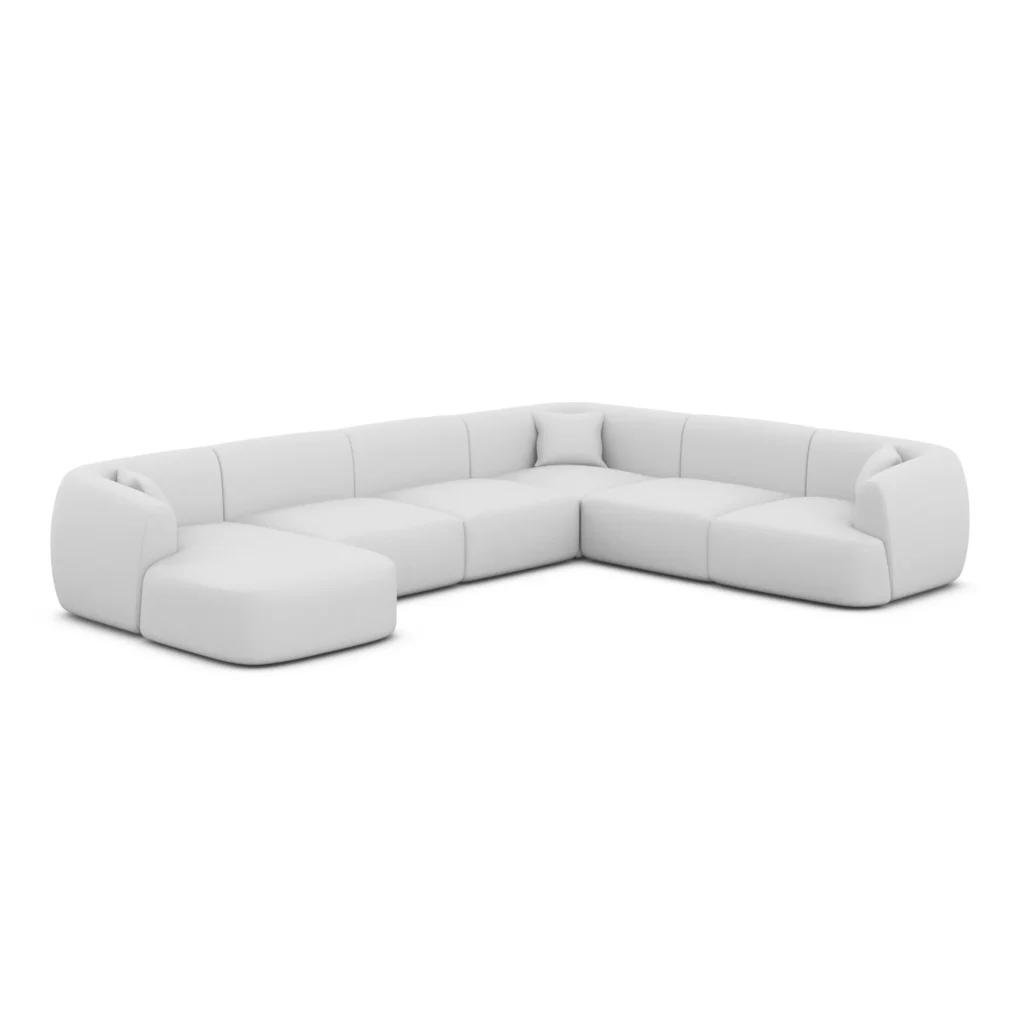 Echtleder U-Form XXL Wohnlandschaft Elvira