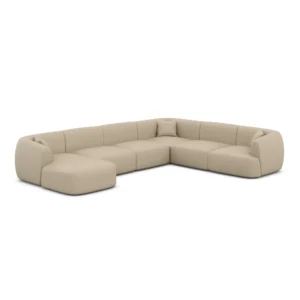 Kunstleder U-Form XXL Wohnlandschaft Elvira