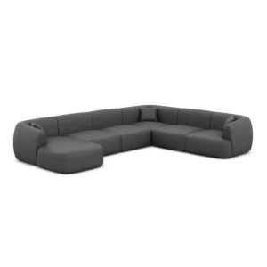 Kunstleder U-Form XXL Wohnlandschaft Elvira