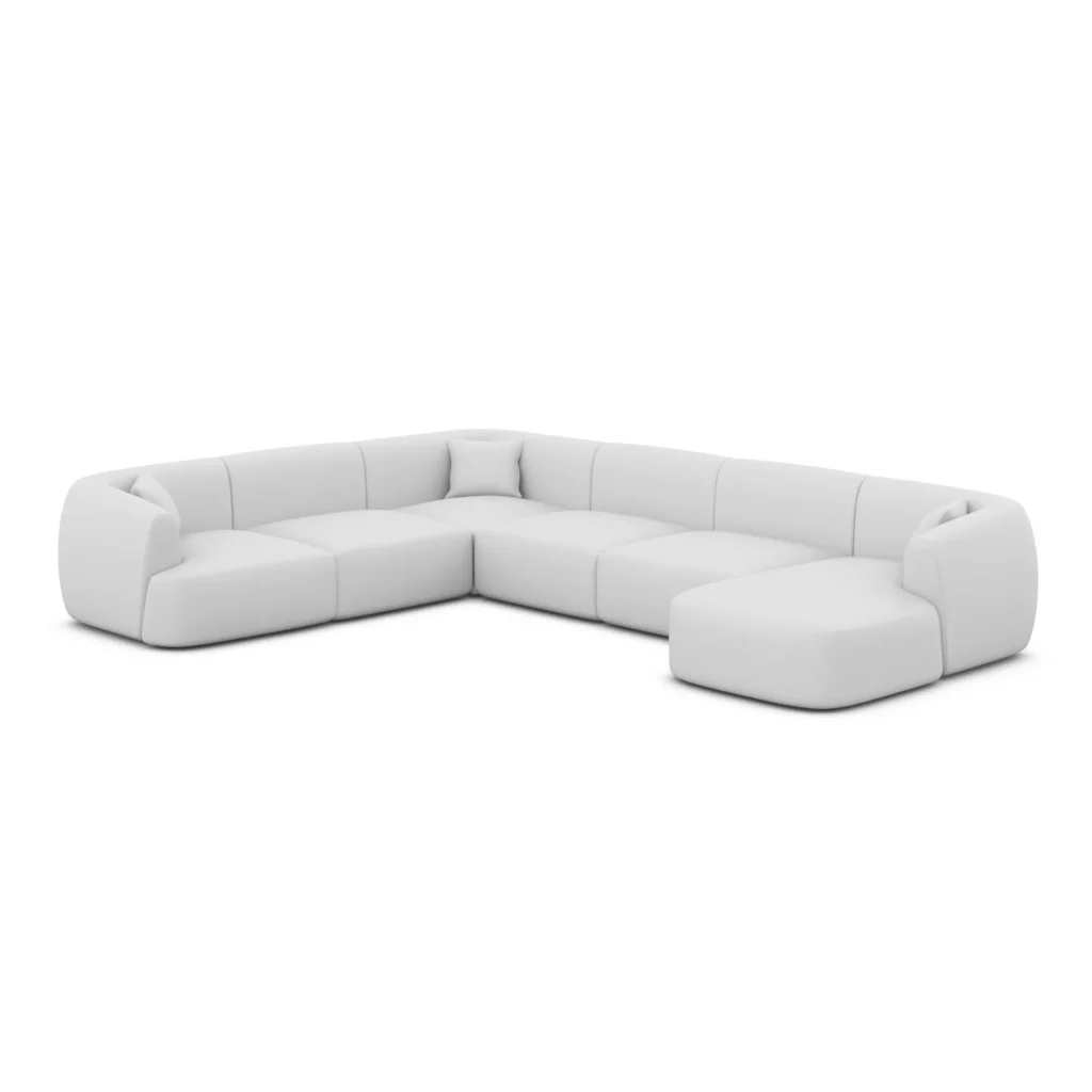 Echtleder U-Form XXL Wohnlandschaft Elvira