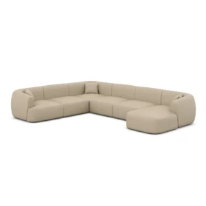 Kunstleder U-Form XXL Wohnlandschaft Elvira