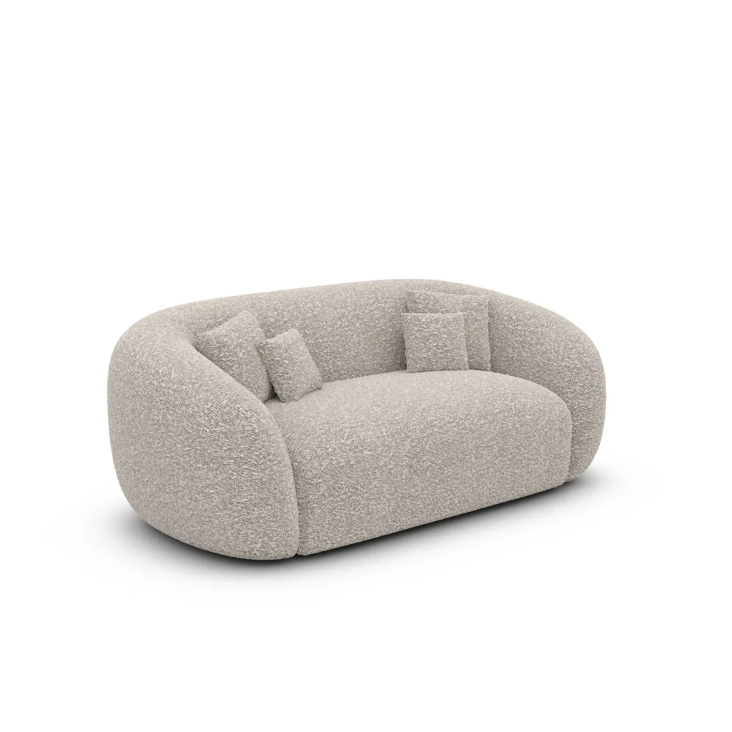 Bouclé 2-Sitzer Couch Gaia