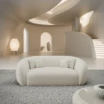 Bouclé 2-Sitzer Couch Gaia