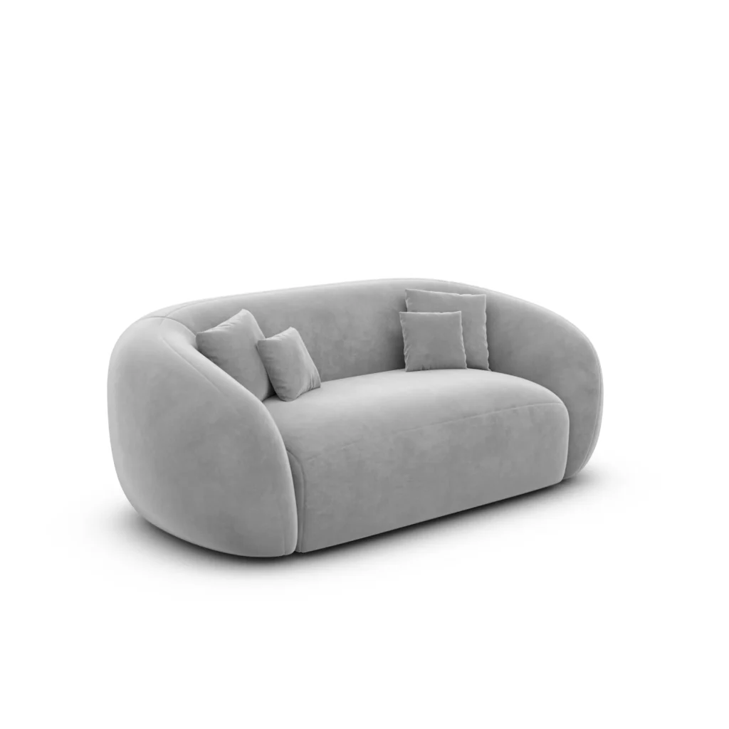 Samtstoff 2-Sitzer Couch Gaia