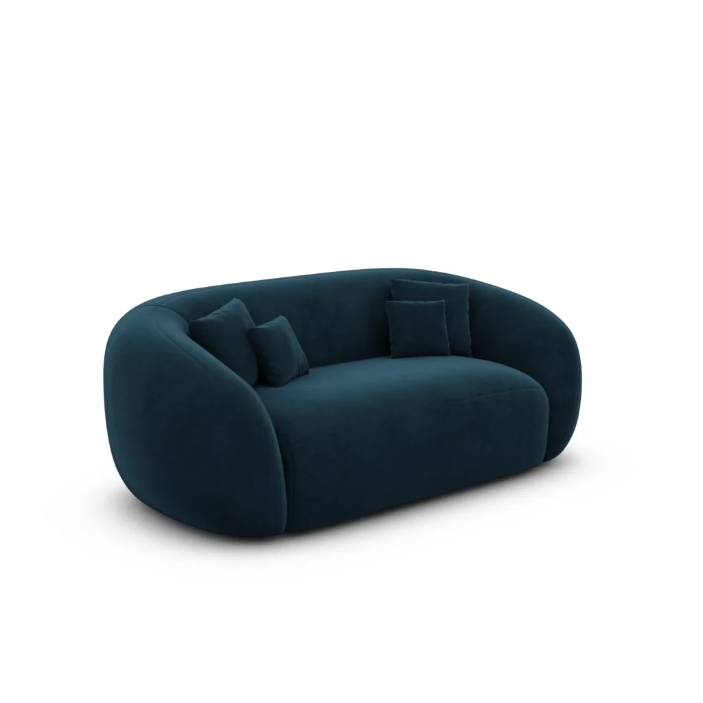 Samtstoff 2-Sitzer Couch Gaia