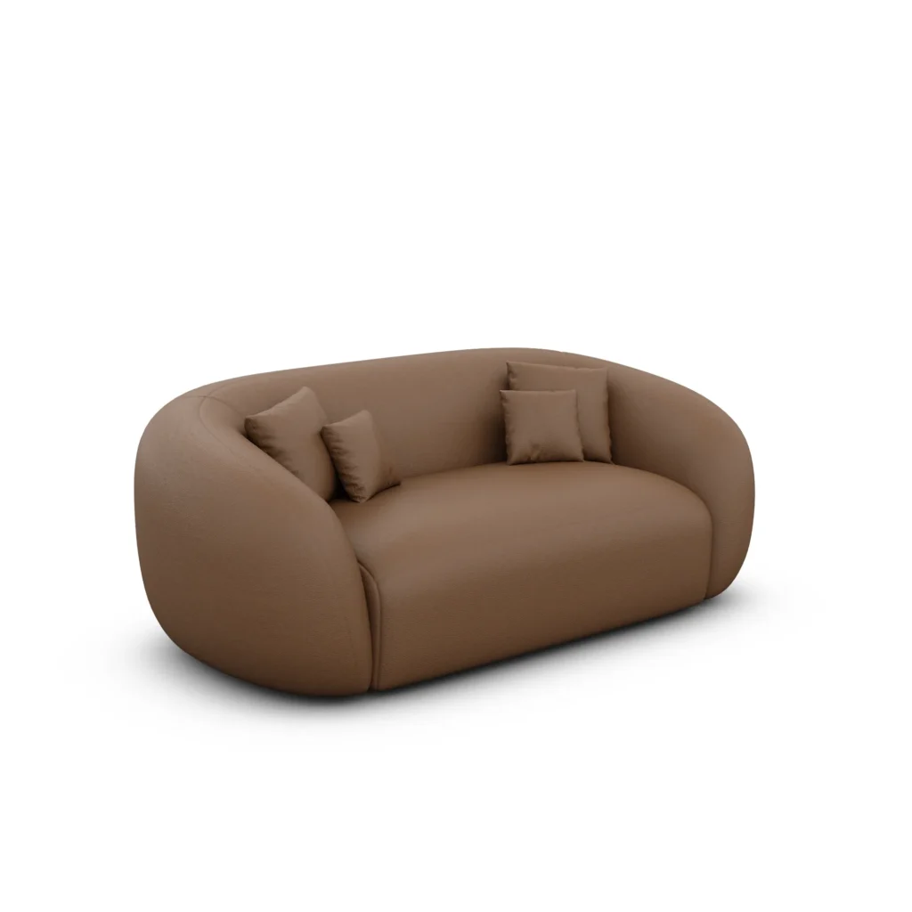 Echtleder 2-Sitzer Couch Gaia