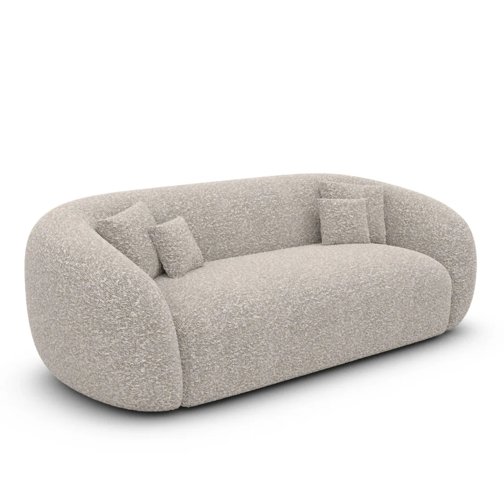 Bouclé 3-Sitzer Couch Gaia