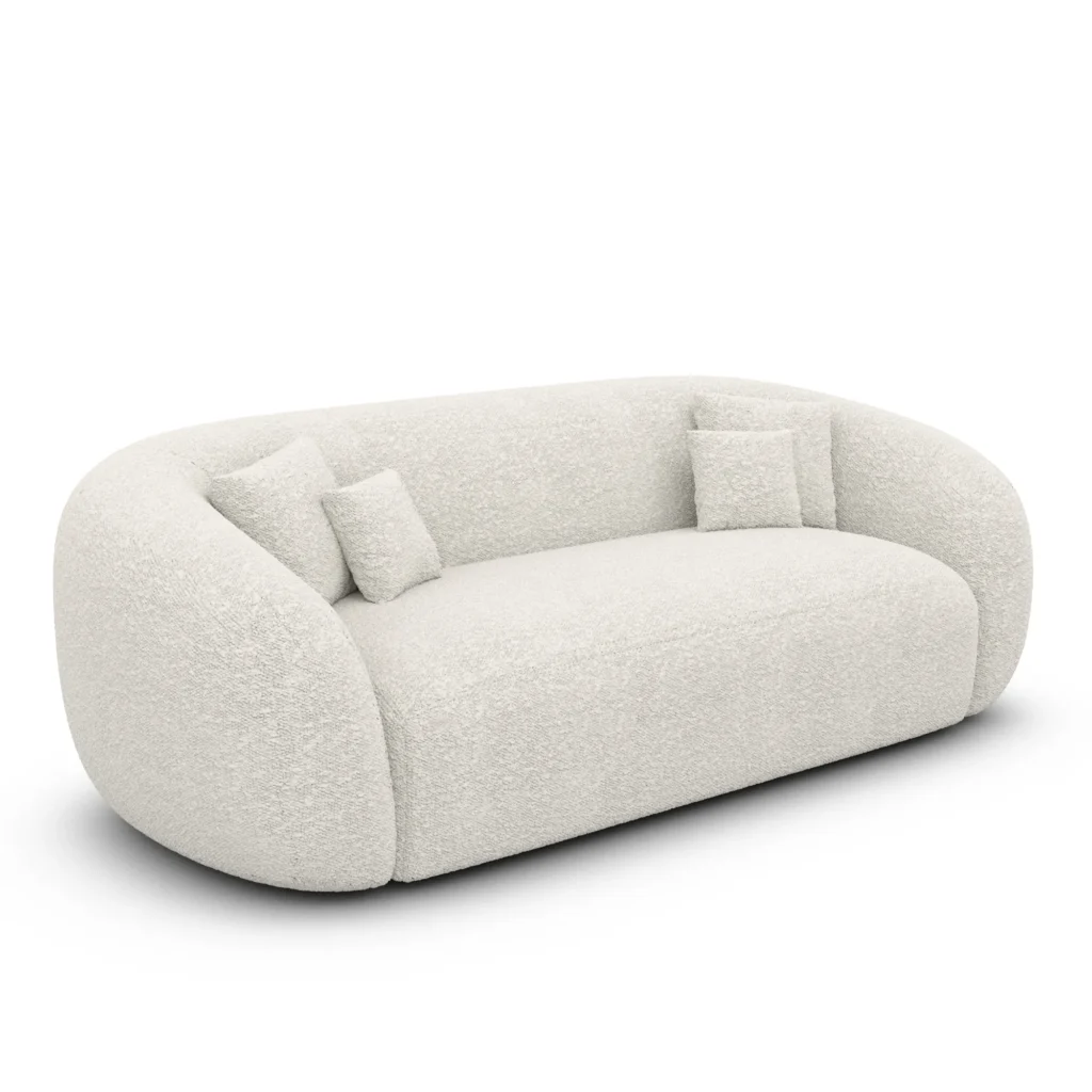 Bouclé 3-Sitzer Couch Gaia