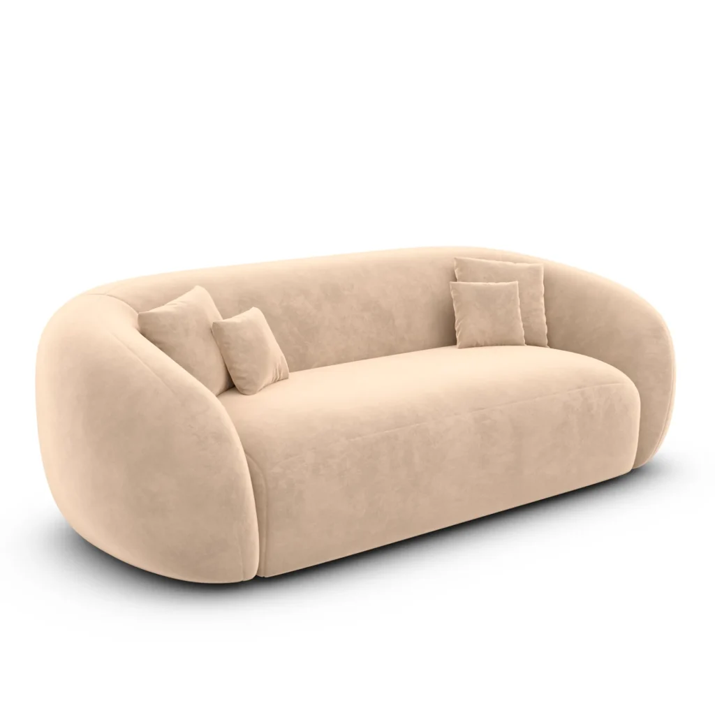 Samtstoff 3-Sitzer Couch Gaia