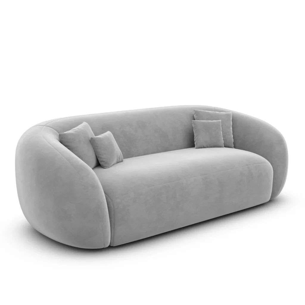 Samtstoff 3-Sitzer Couch Gaia