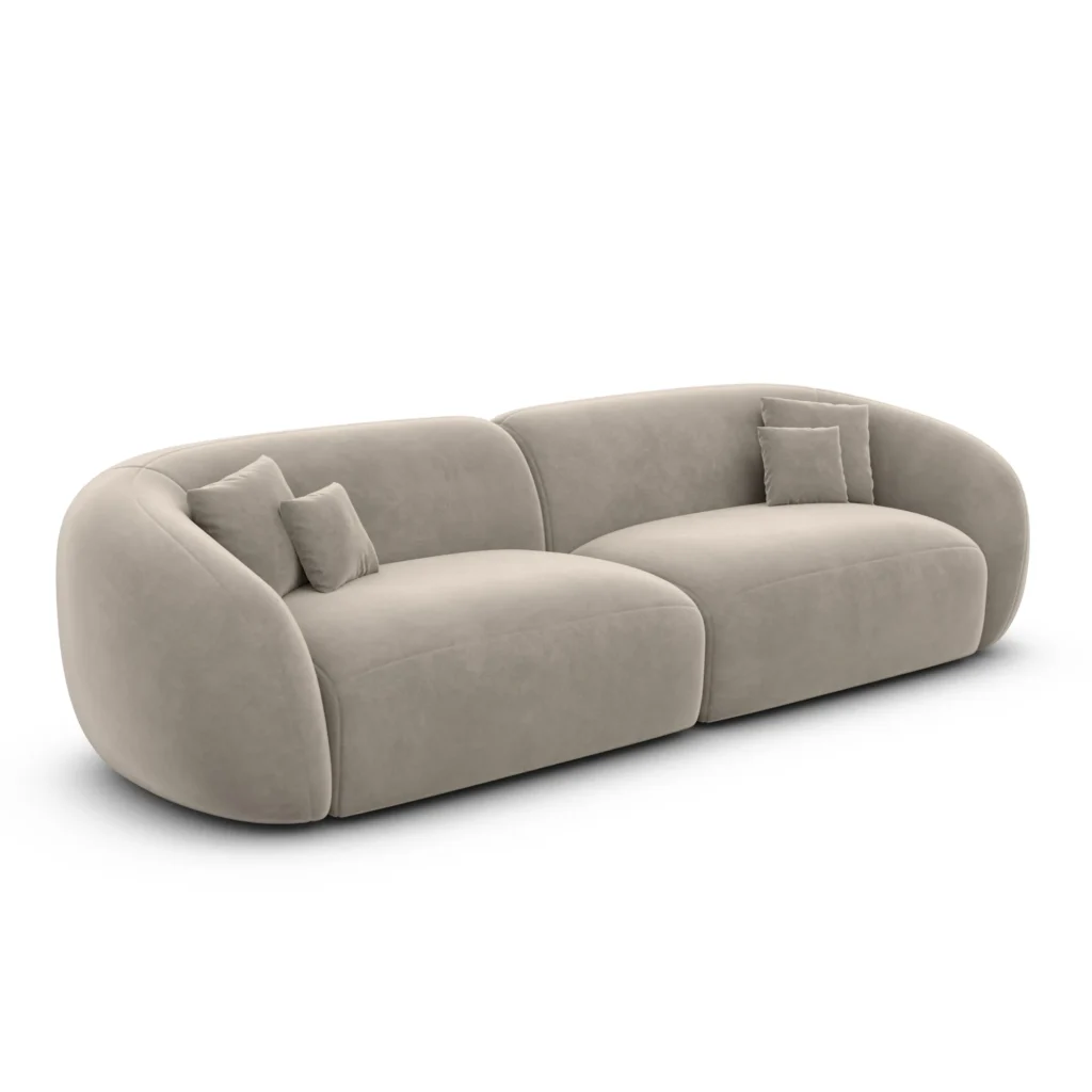 Samtstoff 4-Sitzer Couch Gaia