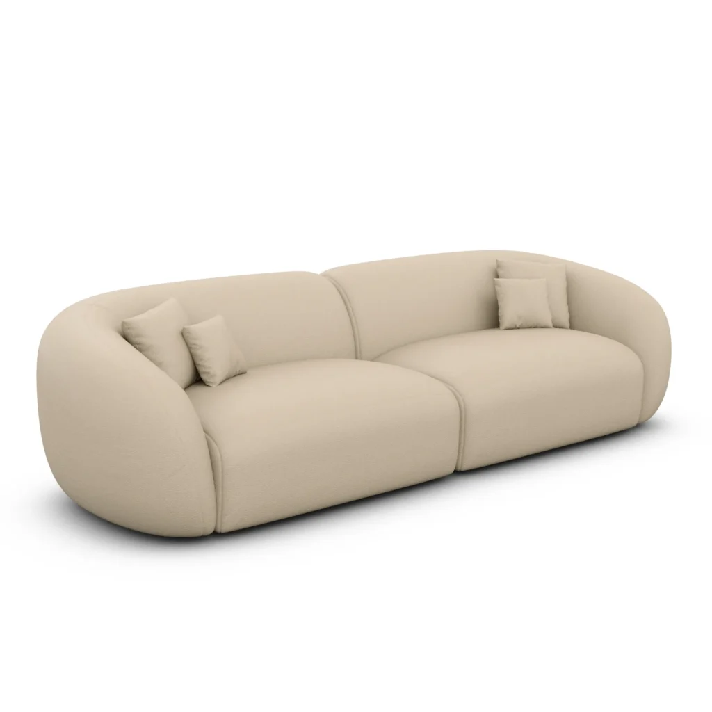 Echtleder 4-Sitzer Couch Gaia