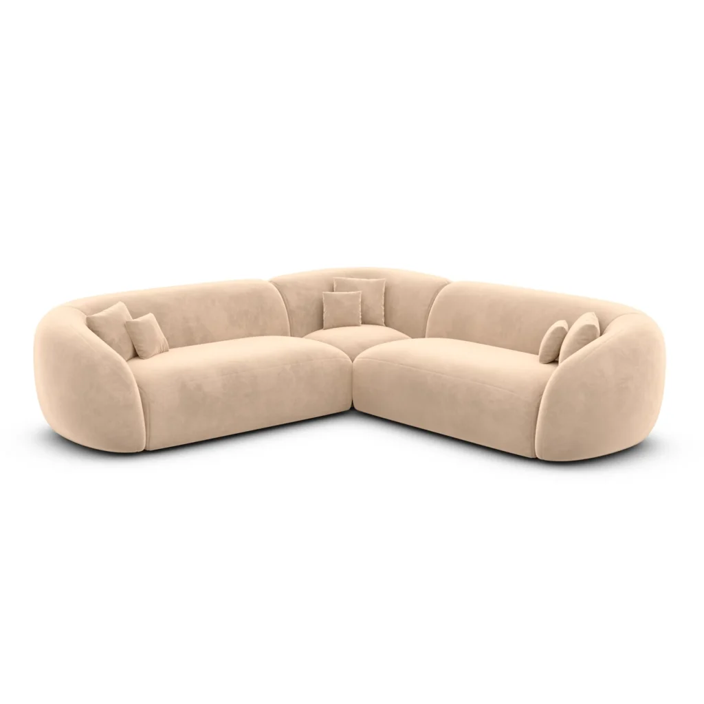 Samtstoff Ecksofa Gaia