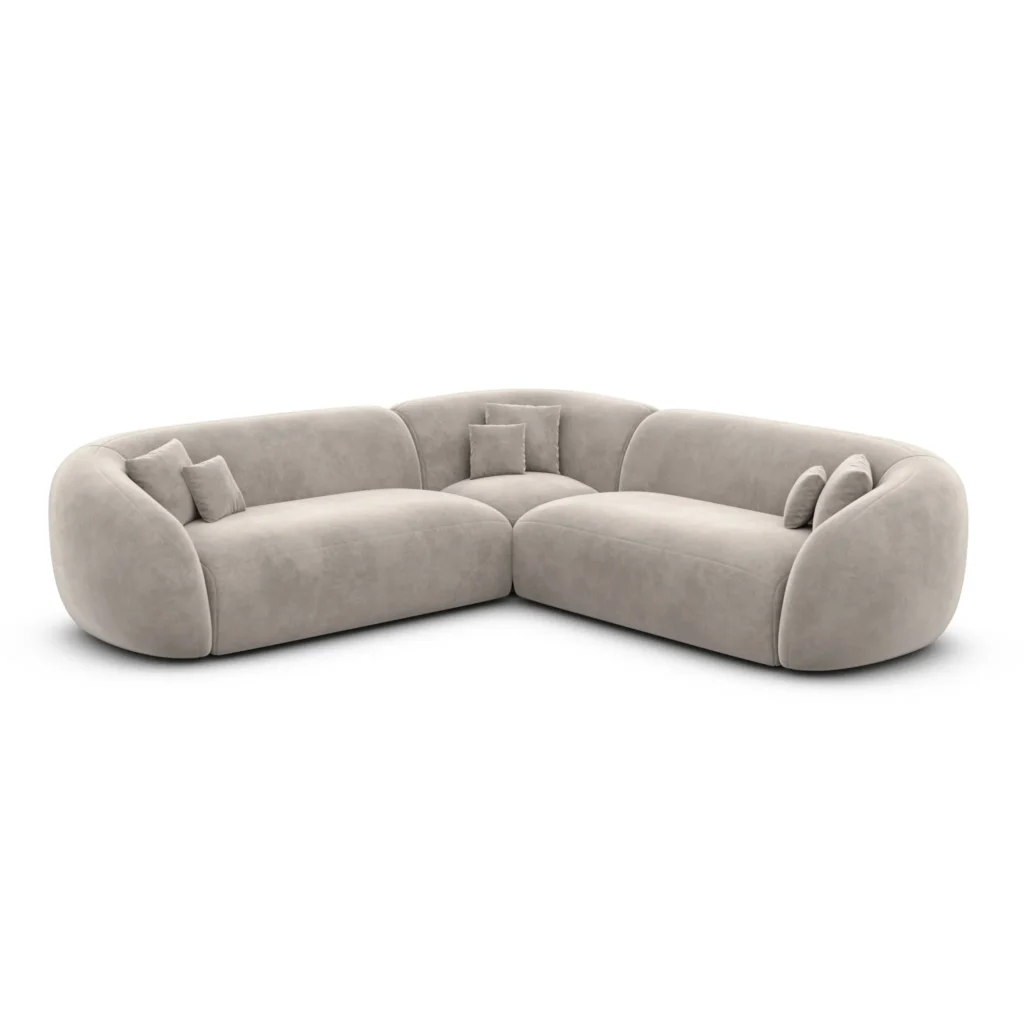 Samtstoff Ecksofa Gaia