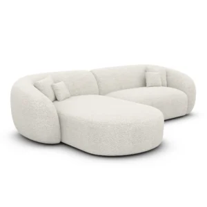 Bouclé L-Form Sofa Gaia