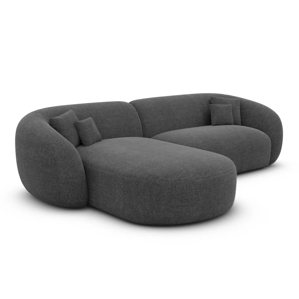 Strukturstoff L-Form Sofa Gaia