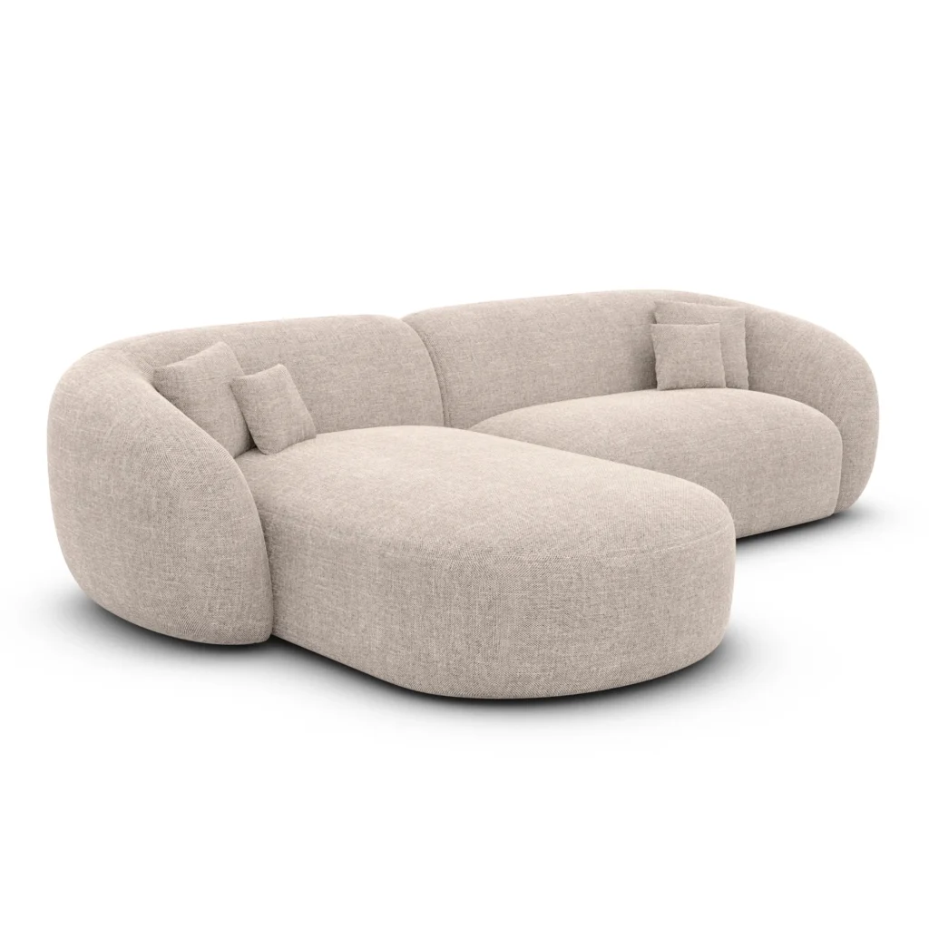 Strukturstoff L-Form Sofa Gaia