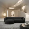 Strukturstoff L-Form Sofa Gaia