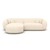 Strukturstoff L-Form Sofa Gaia