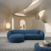 Strukturstoff L-Form Sofa Gaia