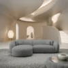 Strukturstoff L-Form Sofa Gaia