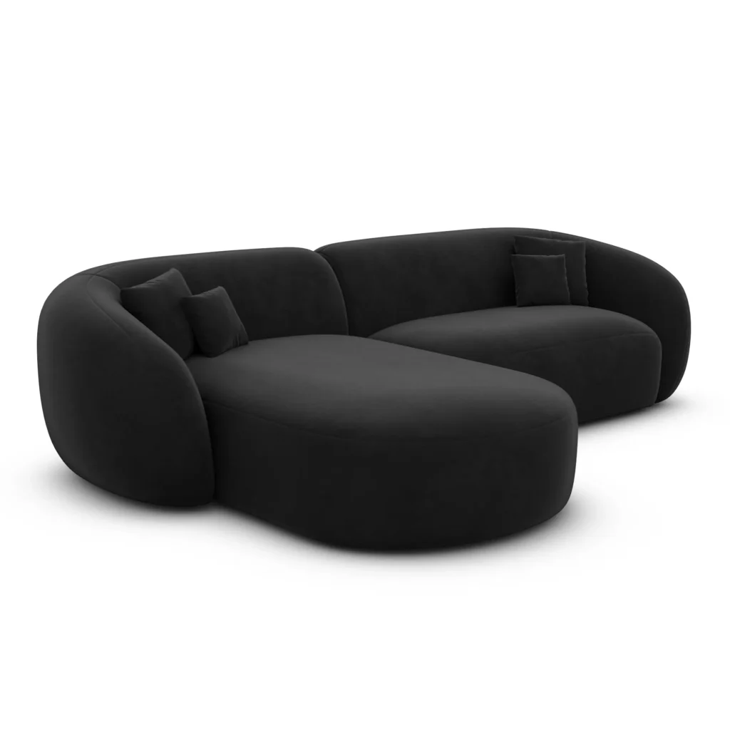 Samtstoff L-Form Sofa Gaia