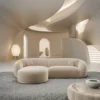 Samtstoff L-Form Sofa Gaia