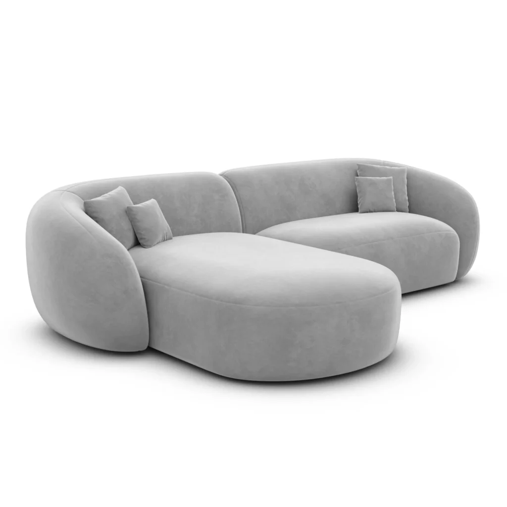 Samtstoff L-Form Sofa Gaia