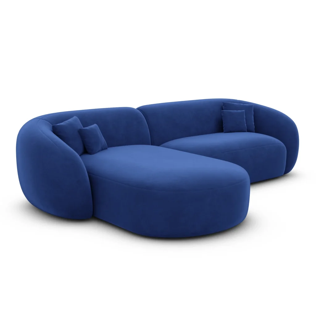 Samtstoff L-Form Sofa Gaia