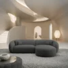 Bouclé L-Form Sofa Gaia
