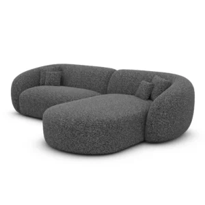 Bouclé L-Form Sofa Gaia