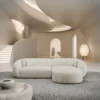 Bouclé L-Form Sofa Gaia