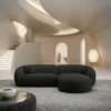 Strukturstoff L-Form Sofa Gaia