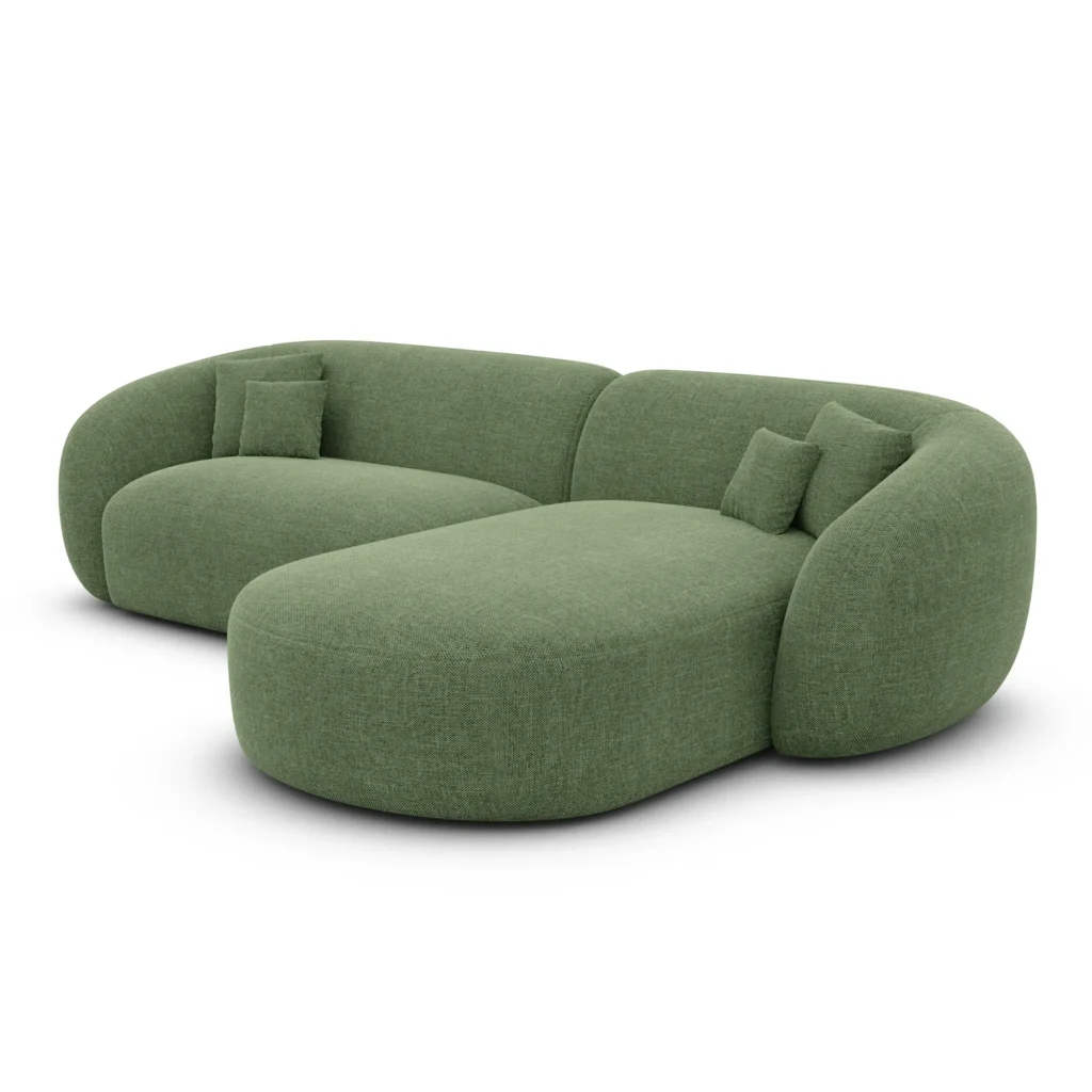 Strukturstoff L-Form Sofa Gaia