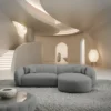 Strukturstoff L-Form Sofa Gaia