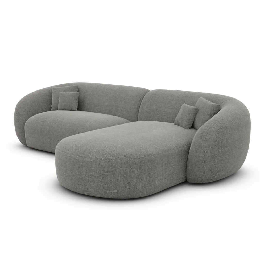 Strukturstoff L-Form Sofa Gaia