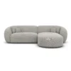 Strukturstoff L-Form Sofa Gaia