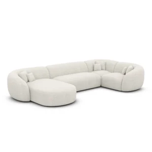 Bouclé U-Form XL Wohnlandschaft Gaia