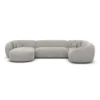 Strukturstoff U-Form XL Wohnlandschaft Gaia