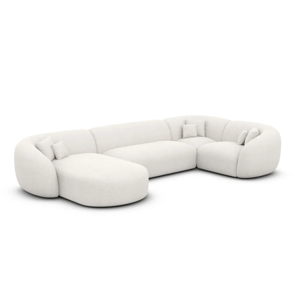Strukturstoff U-Form XL Wohnlandschaft Gaia