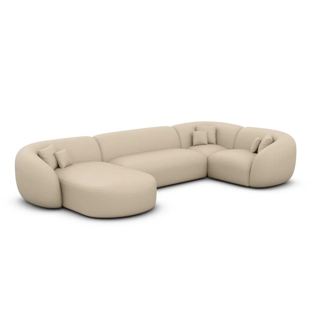 Kunstleder U-Form XL Wohnlandschaft Gaia