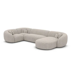 Bouclé U-Form XL Wohnlandschaft Gaia