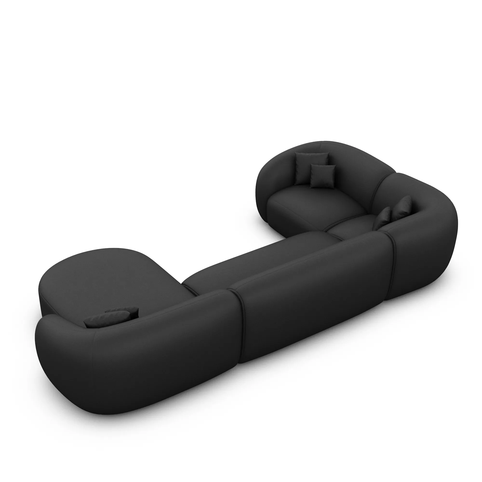 Echtleder U-Form XL Wohnlandschaft Gaia