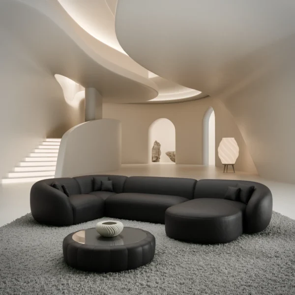 Kunstleder U-Form XL Wohnlandschaft Gaia