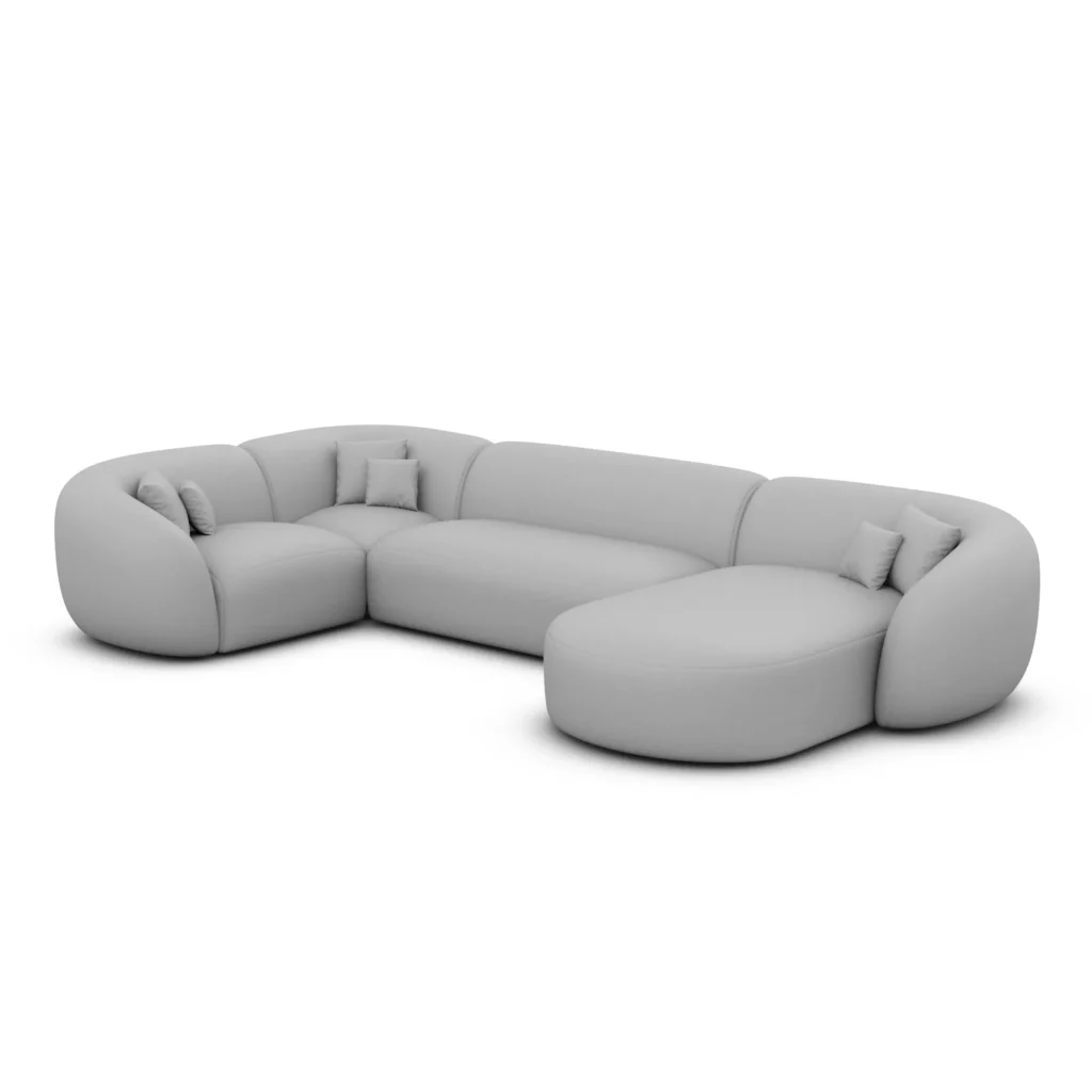 Kunstleder U-Form XL Wohnlandschaft Gaia
