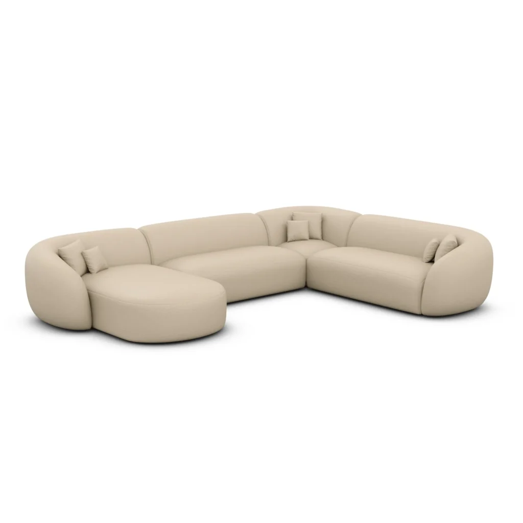 Echtleder U-Form XXL Wohnlandschaft Gaia