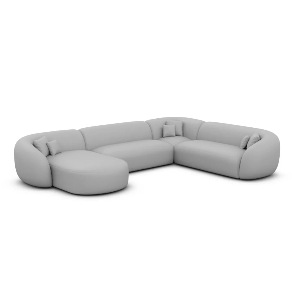 Kunstleder U-Form XXL Wohnlandschaft Gaia