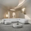Kunstleder U-Form XXL Wohnlandschaft Gaia